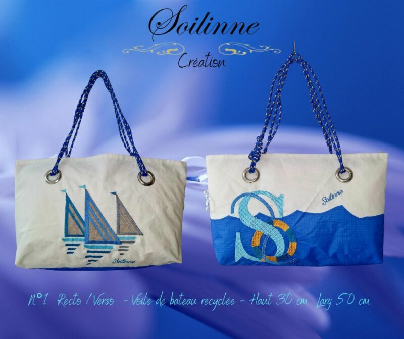 SAC EN  VOILE DE BATEAU RECYCLEE