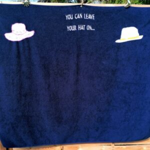 Serviette de bain grand modèle bleu marine