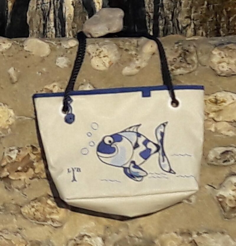 Sac de plage poisson en voile de bateau – Image 6