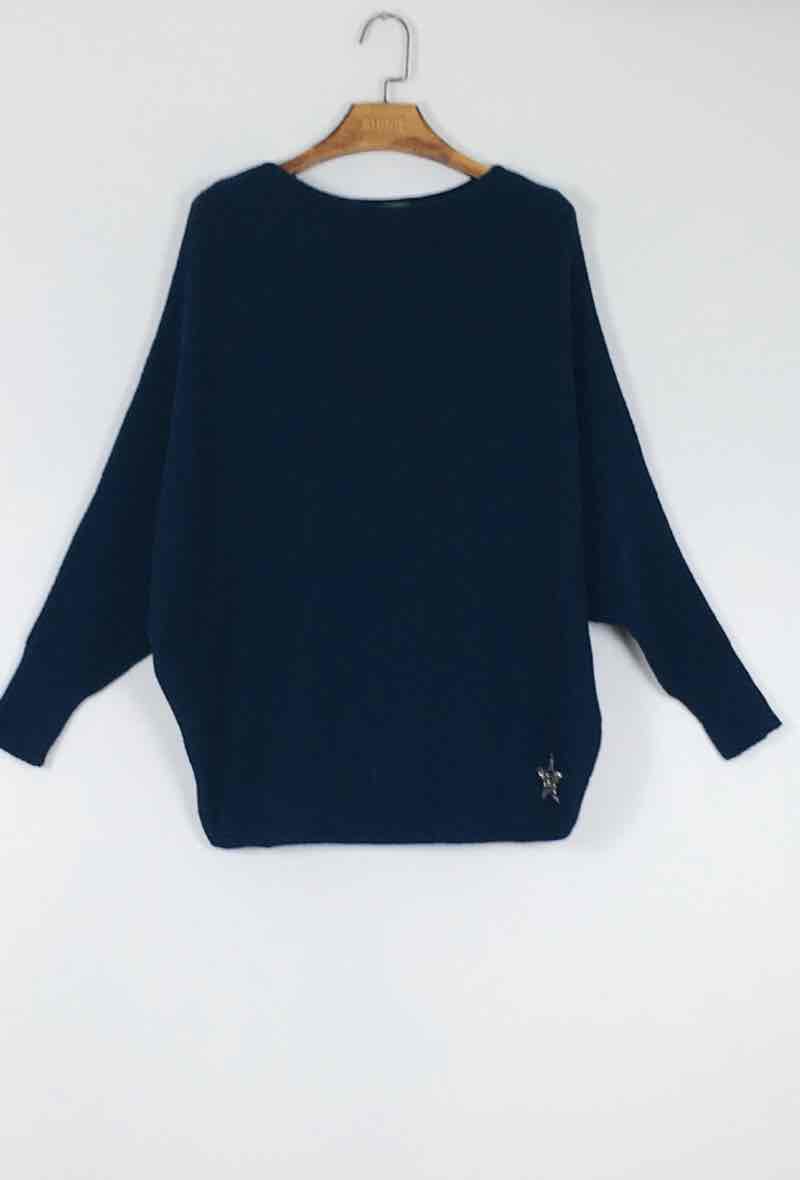 for-her-paris-grande-taille-pull-oversize-uni14-navy-1