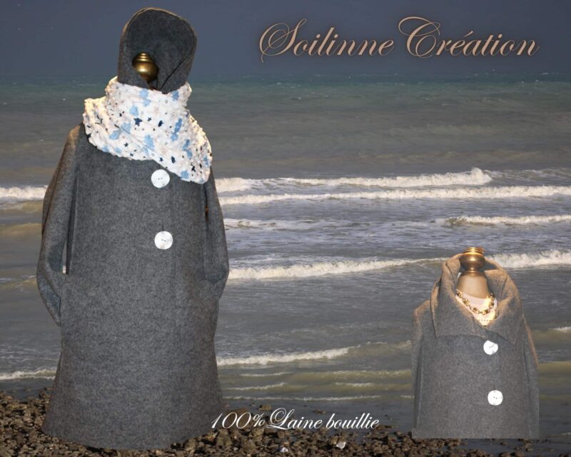 Manteau en laine bouillie – Image 2
