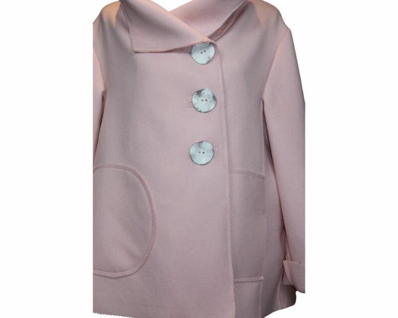 VESTE EN CACHEMIRE ROSE POUDRE – Image 6