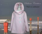 VESTE EN CACHEMIRE ROSE POUDRE